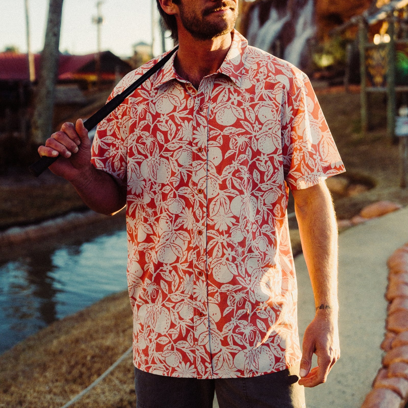 mesh dress shirt Marsh Wear Lobster BreezeWeave Shortsleeve Button Up